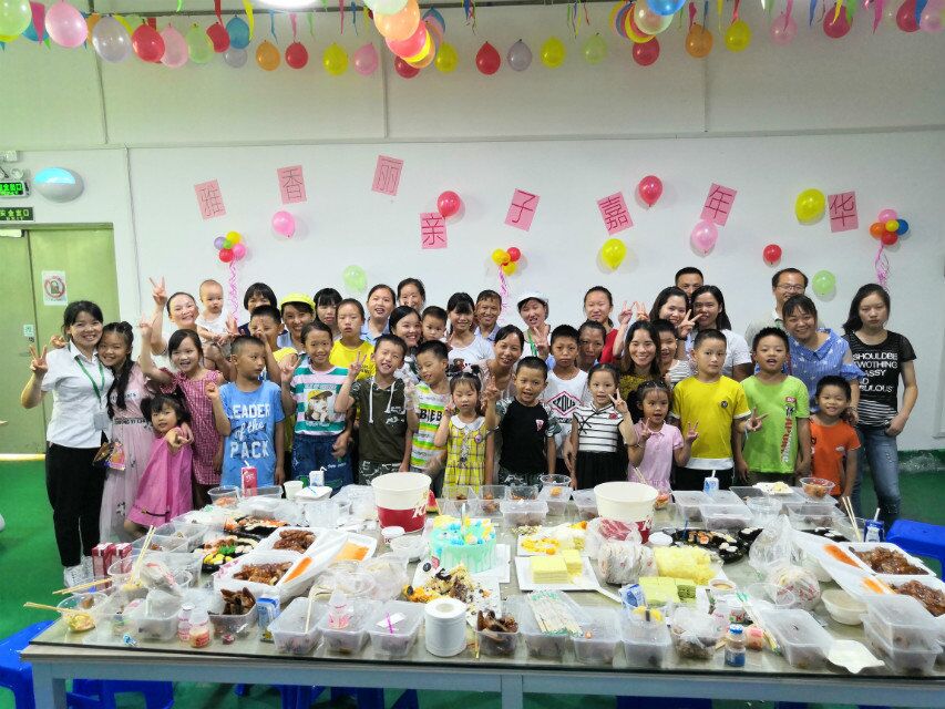 當(dāng)生產(chǎn)旺季迎來小候鳥,，雅香麗百忙之中為員工舉辦親子活動